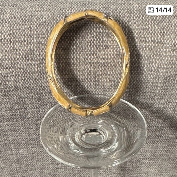 Gold Tone Rhinestone Two Tone Bangle Bracelet Cuff 🤩SEE OFFER IN DESCRIPTION🤩 - Picture 6 of 8